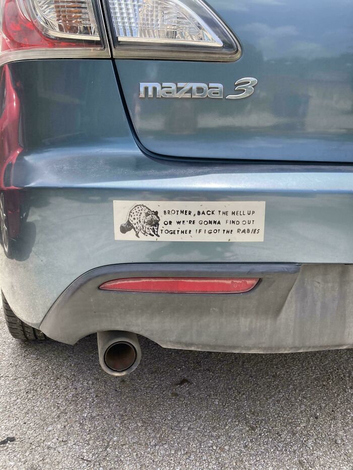 61 Wild Bumper Stickers That Prove Some People Have Absolutely No Filter (New Pics) 61 Wild Bumper Stickers That Prove Some People Have Absolutely No Filter (New Pics)