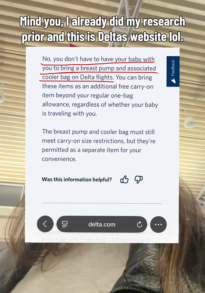 Delta Passenger Films Tense Airport Exchange After Employee&rsquo;s Bizarre Logic About Her Breast Pump