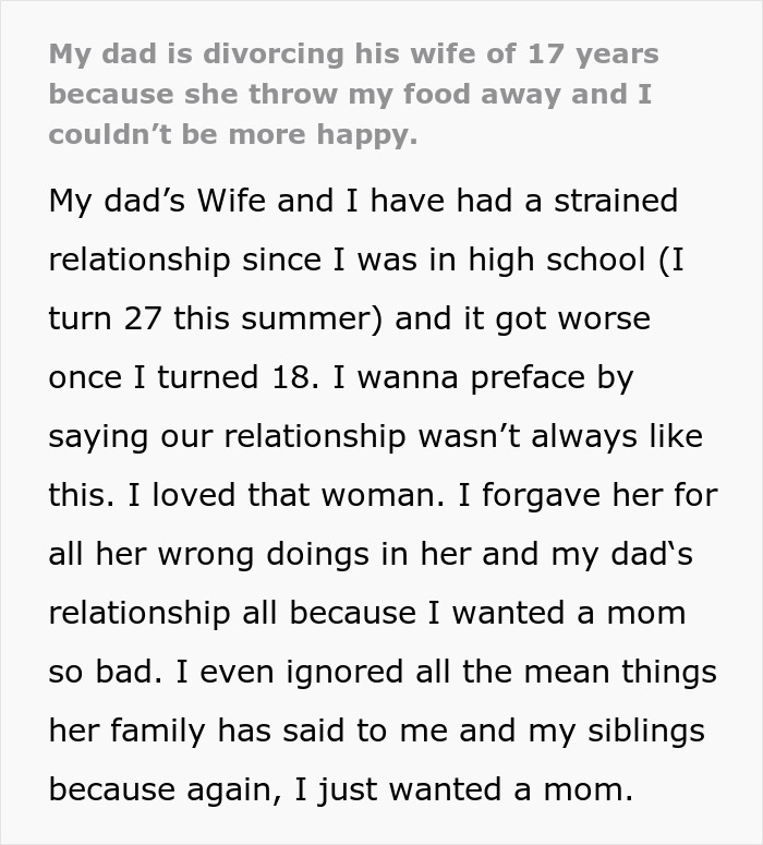 Woman Gets Caught Throwing Away Her Stepchild&rsquo;s Food, Husband Decides It&rsquo;s Grounds For Divorce