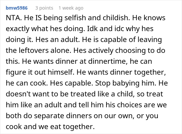 Woman Stops Making A Second Dinner Because Husband Keeps Breaking His Promise, He Runs Crying To His Mom Woman Stops Making A Second Dinner Because Husband Keeps Breaking His Promise, He Runs Crying To His Mom