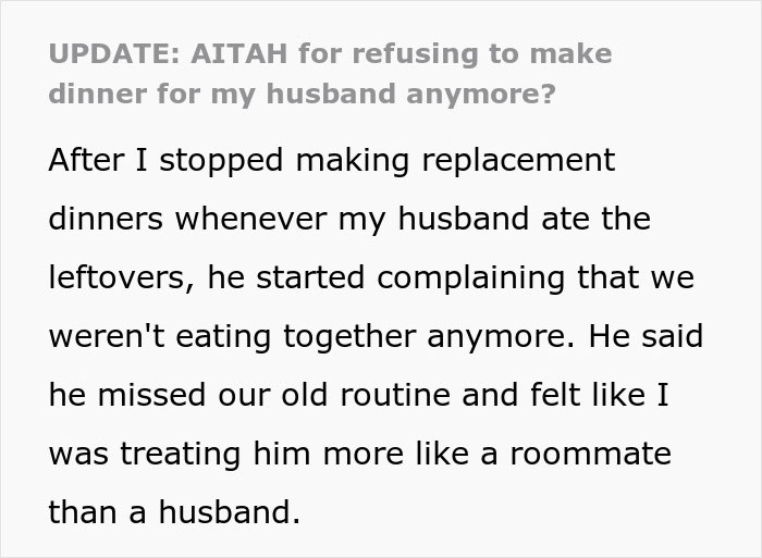 Woman Stops Making A Second Dinner Because Husband Keeps Breaking His Promise, He Runs Crying To His Mom Woman Stops Making A Second Dinner Because Husband Keeps Breaking His Promise, He Runs Crying To His Mom