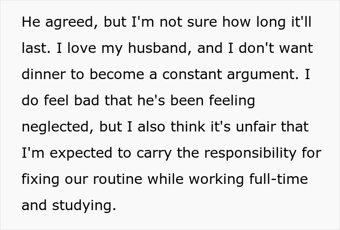 Woman Stops Making A Second Dinner Because Husband Keeps Breaking His Promise, He Runs Crying To His Mom Woman Stops Making A Second Dinner Because Husband Keeps Breaking His Promise, He Runs Crying To His Mom