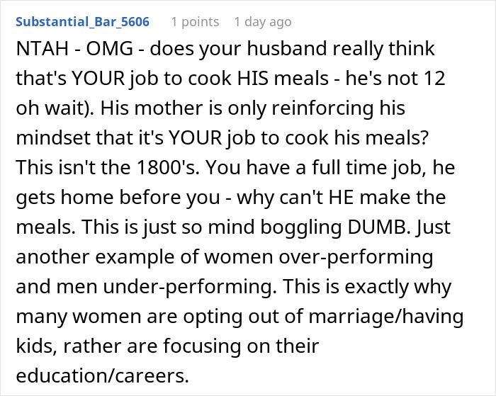 Woman Stops Making A Second Dinner Because Husband Keeps Breaking His Promise, He Runs Crying To His Mom Woman Stops Making A Second Dinner Because Husband Keeps Breaking His Promise, He Runs Crying To His Mom