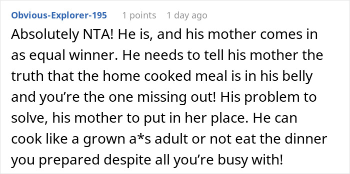 Woman Stops Making A Second Dinner Because Husband Keeps Breaking His Promise, He Runs Crying To His Mom Woman Stops Making A Second Dinner Because Husband Keeps Breaking His Promise, He Runs Crying To His Mom