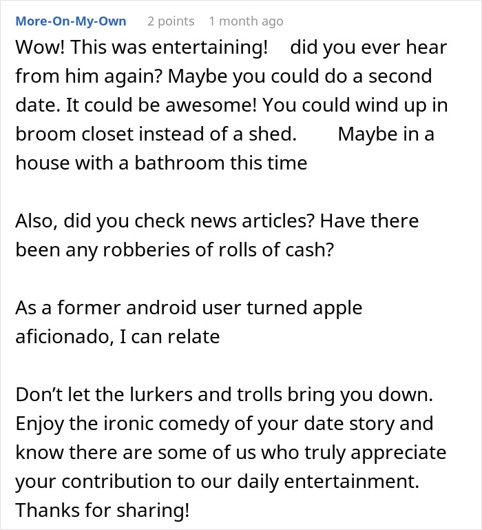 Mysterious Date Shows Off His Cash, Asks Her Not To Tell Anyone, Then Vanishes From The Dating App Mysterious Date Shows Off His Cash, Asks Her Not To Tell Anyone, Then Vanishes From The Dating App