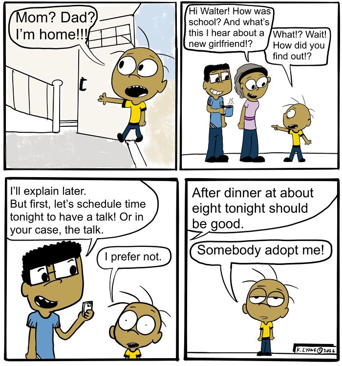 First Crushes And Awkward Talks With Dad: 25 Comics About Growing Up By Kendall Lyons