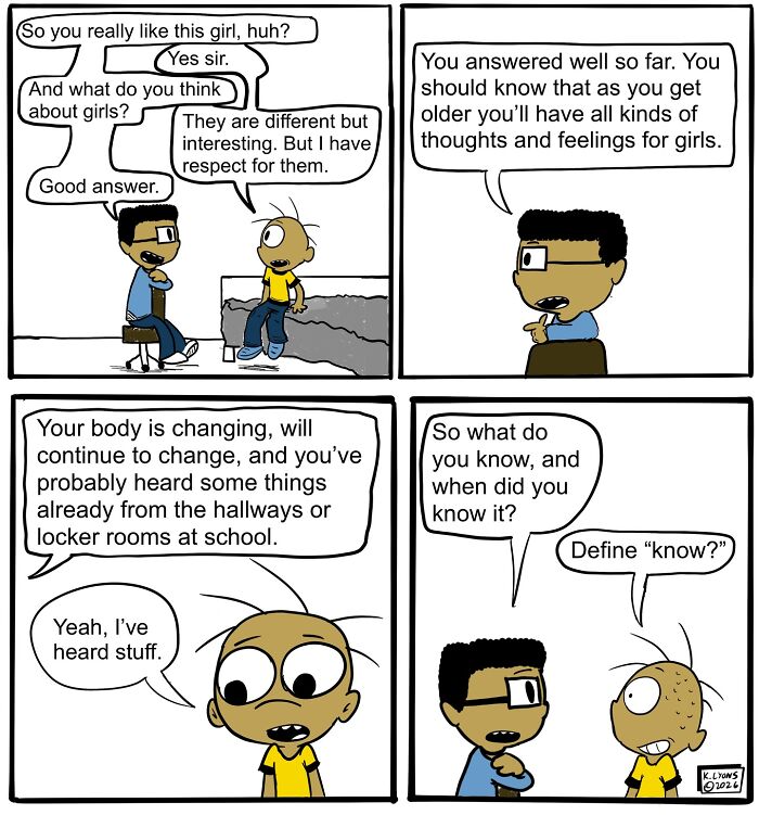 First Crushes And Awkward Talks With Dad: 25 Comics About Growing Up By Kendall Lyons