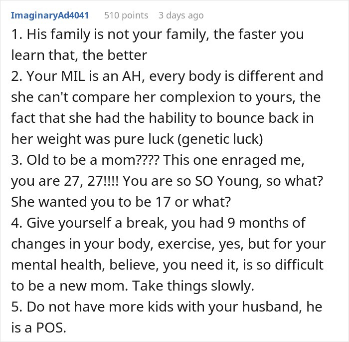 Husband&rsquo;s Secret Texts To His Mom About His Wife&rsquo;s Postpartum Body Leave Her Wishing He&rsquo;d Cheated