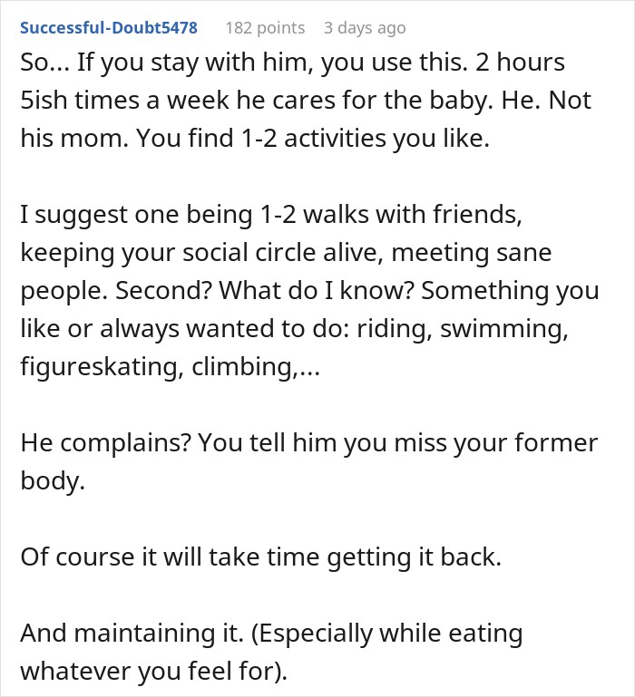 Husband&rsquo;s Secret Texts To His Mom About His Wife&rsquo;s Postpartum Body Leave Her Wishing He&rsquo;d Cheated