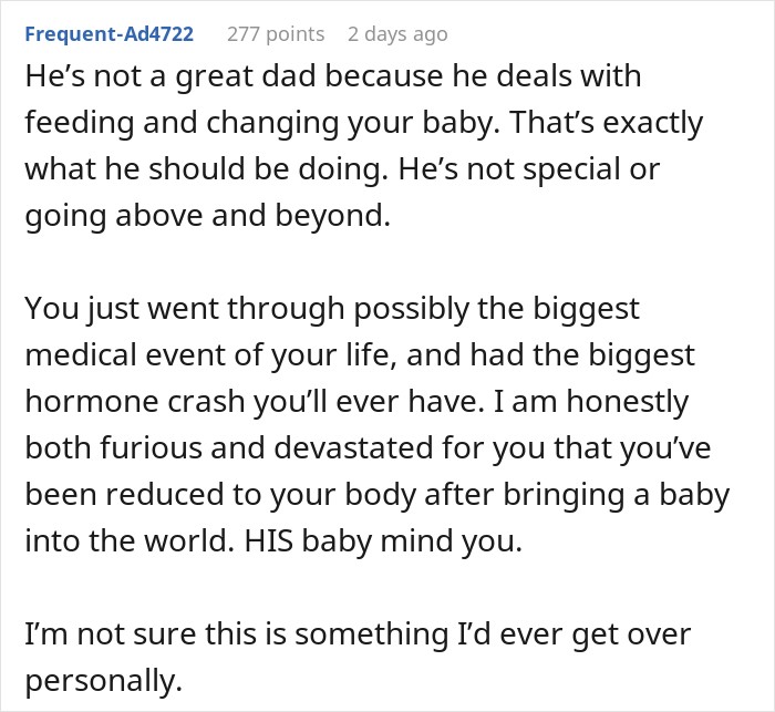 Husband&rsquo;s Secret Texts To His Mom About His Wife&rsquo;s Postpartum Body Leave Her Wishing He&rsquo;d Cheated