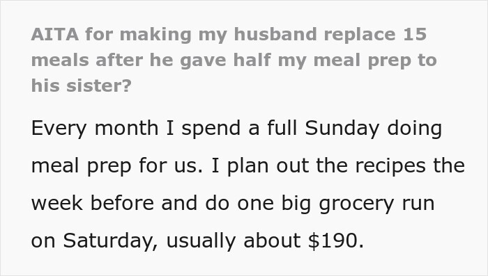 Man Tries To Be Nice To His Sister But Uses His Wife’s Time And Labor To Do That And Doesn’t See The Issue Man Tries To Be Nice To His Sister But Uses His Wife’s Time And Labor To Do That And Doesn’t See The Issue