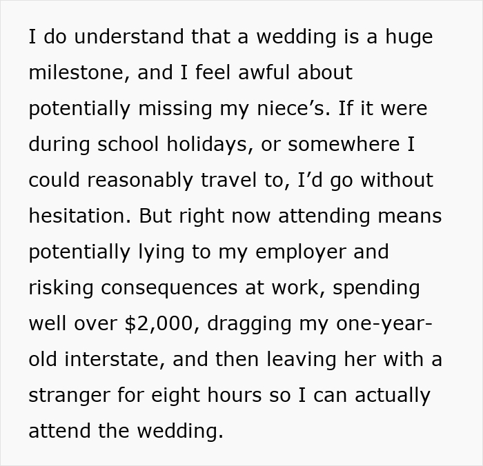 Parents Expect Daughter To Sacrifice Everything Just To Attend Niece&rsquo;s Wedding Because Family Comes First