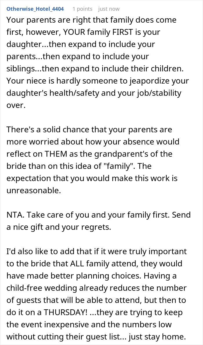 Parents Expect Daughter To Sacrifice Everything Just To Attend Niece&rsquo;s Wedding Because Family Comes First