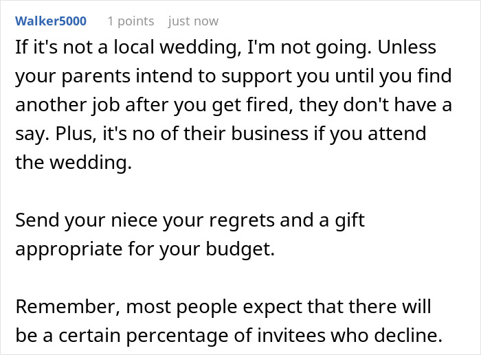 Parents Expect Daughter To Sacrifice Everything Just To Attend Niece&rsquo;s Wedding Because Family Comes First