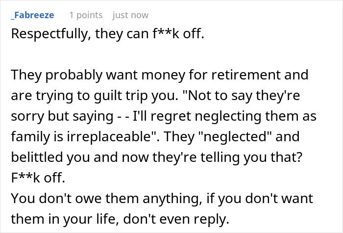 Parents Dismiss Son’s Achievements For Years, Suddenly Want A Relationship A Decade After He Cut Them Off Parents Dismiss Son’s Achievements For Years, Suddenly Want A Relationship A Decade After He Cut Them Off