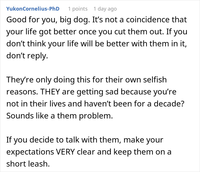 Parents Dismiss Son’s Achievements For Years, Suddenly Want A Relationship A Decade After He Cut Them Off Parents Dismiss Son’s Achievements For Years, Suddenly Want A Relationship A Decade After He Cut Them Off