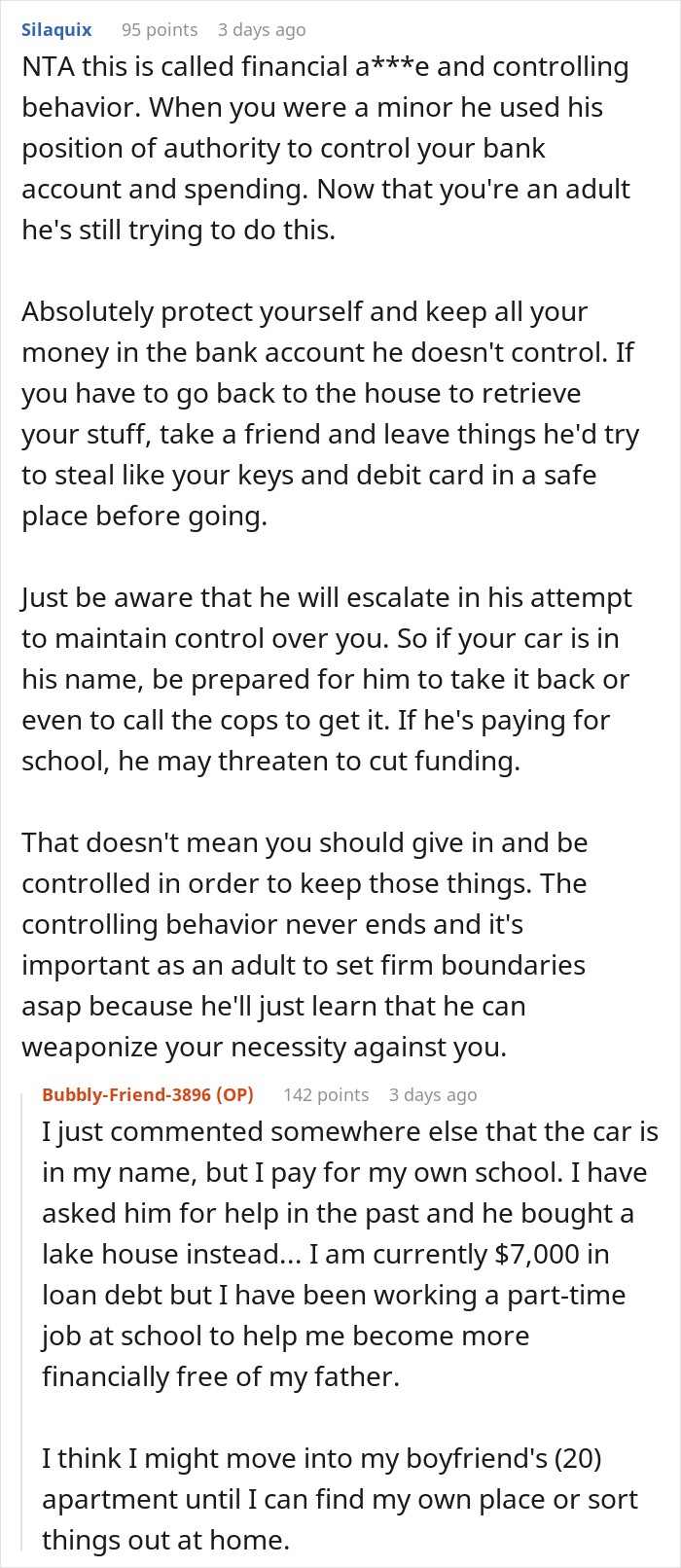 Dad Freaks Out After Daughter Gets Her Own Bank Account, Tries To Cut It Up Dad Freaks Out After Daughter Gets Her Own Bank Account, Tries To Cut It Up