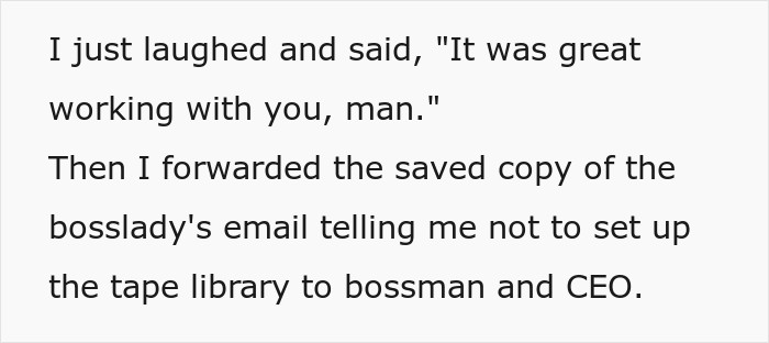 Boss Throws Loyal IT Guy Under The Bus For A New Manager Who Barely Knows The Job Boss Throws Loyal IT Guy Under The Bus For A New Manager Who Barely Knows The Job