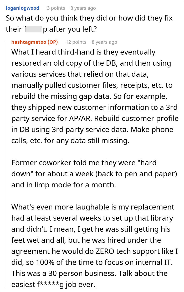 Boss Throws Loyal IT Guy Under The Bus For A New Manager Who Barely Knows The Job Boss Throws Loyal IT Guy Under The Bus For A New Manager Who Barely Knows The Job