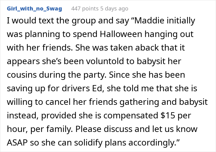 Mom And Daughter Appalled After Aunt’s Halloween Invite Shows How Entitled She Is
