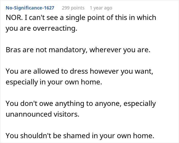 Woman Kicks Out In-Laws After MIL Shames DIL For Not Wearing A Bra At Home, They Leave In A Huff