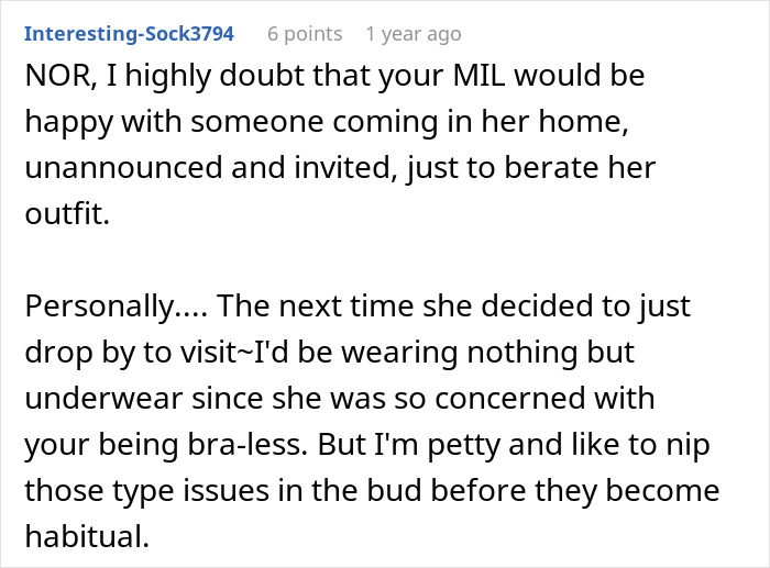 Woman Kicks Out In-Laws After MIL Shames DIL For Not Wearing A Bra At Home, They Leave In A Huff