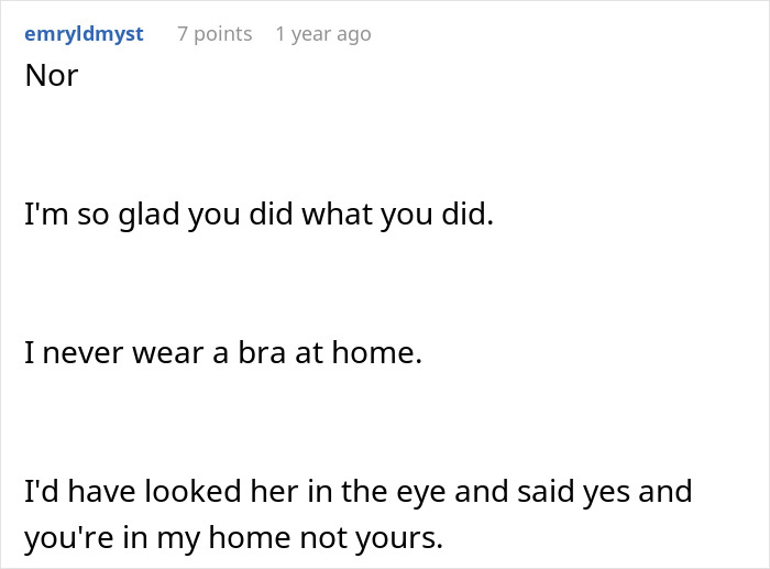 Woman Kicks Out In-Laws After MIL Shames DIL For Not Wearing A Bra At Home, They Leave In A Huff