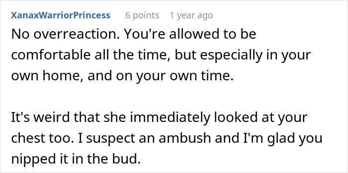 Woman Kicks Out In-Laws After MIL Shames DIL For Not Wearing A Bra At Home, They Leave In A Huff