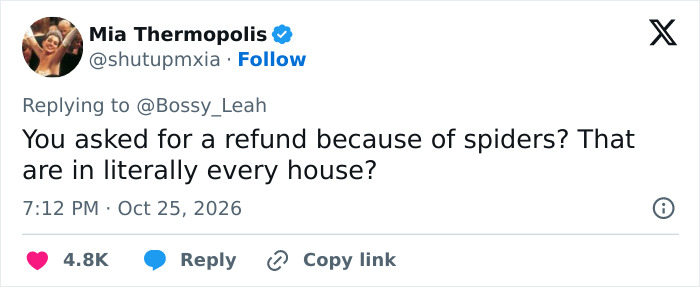 Woman Blasts Airbnb Host After Finding Spiders In Her Rental, But The Internet Turns On Her
