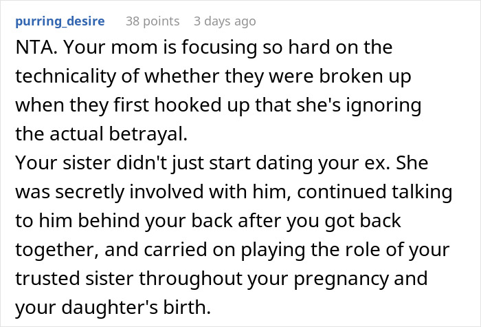 Woman Admits To Hooking Up With Sister’s Ex, Is Shocked That There Are Consequences Woman Admits To Hooking Up With Sister’s Ex, Is Shocked That There Are Consequences