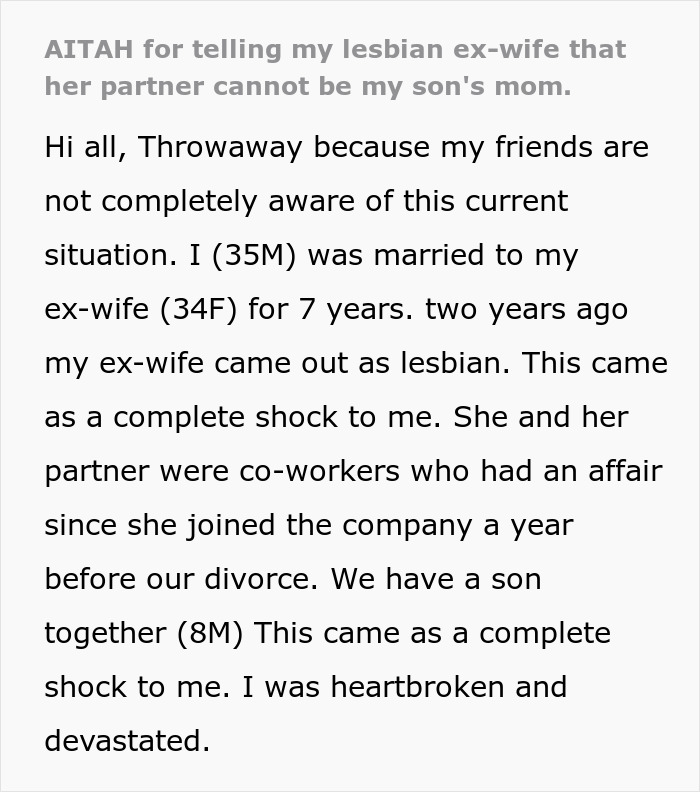 Lesbian Ex Wants 8YO Son To Call Her Affair Partner Mom, Betrayed Ex-Hubby Criticized For Stopping Her