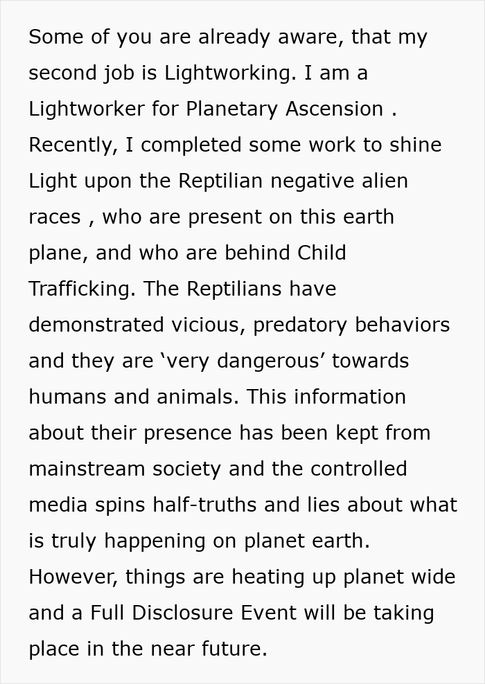 Hotel Tells Employee To Not Bring Untrained Dog To Work, She Calls Them “Satanic Reptilian Illuminati”