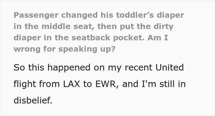 People Applaud This Plane Passenger For Calling Out Gross Dad Who Changed Baby’s Diaper And Kept It People Applaud This Plane Passenger For Calling Out Gross Dad Who Changed Baby’s Diaper And Kept It