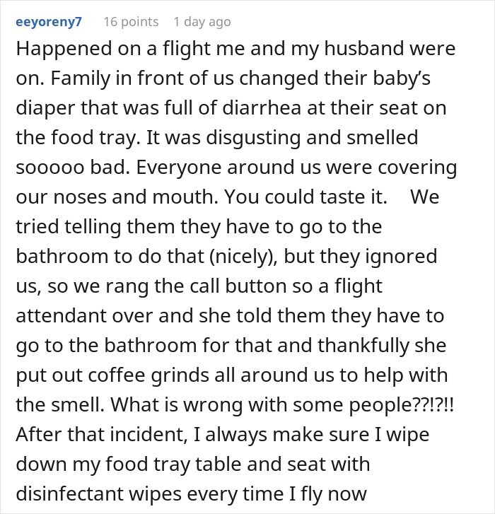 People Applaud This Plane Passenger For Calling Out Gross Dad Who Changed Baby’s Diaper And Kept It People Applaud This Plane Passenger For Calling Out Gross Dad Who Changed Baby’s Diaper And Kept It