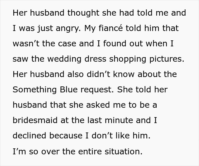 Bride Promised Her Friend The MOH Spot For 15 Years, Then Asked Her To Fetch Drinks At The Wedding Bride Promised Her Friend The MOH Spot For 15 Years, Then Asked Her To Fetch Drinks At The Wedding