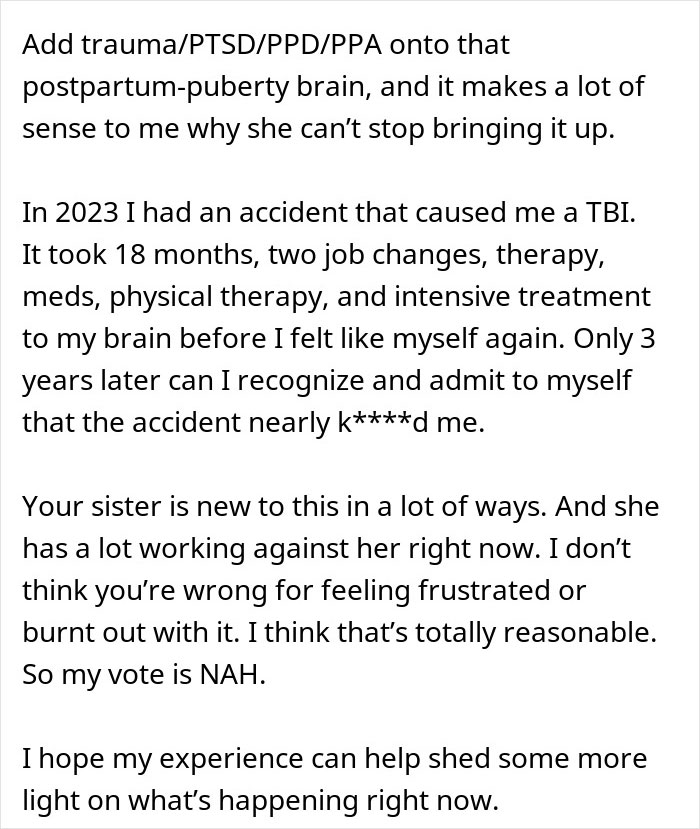 Woman Has Enough Of Sister&rsquo;s Traumatic Birth Story She Mentions All The Time, Fears She Might&rsquo;ve Overreacted