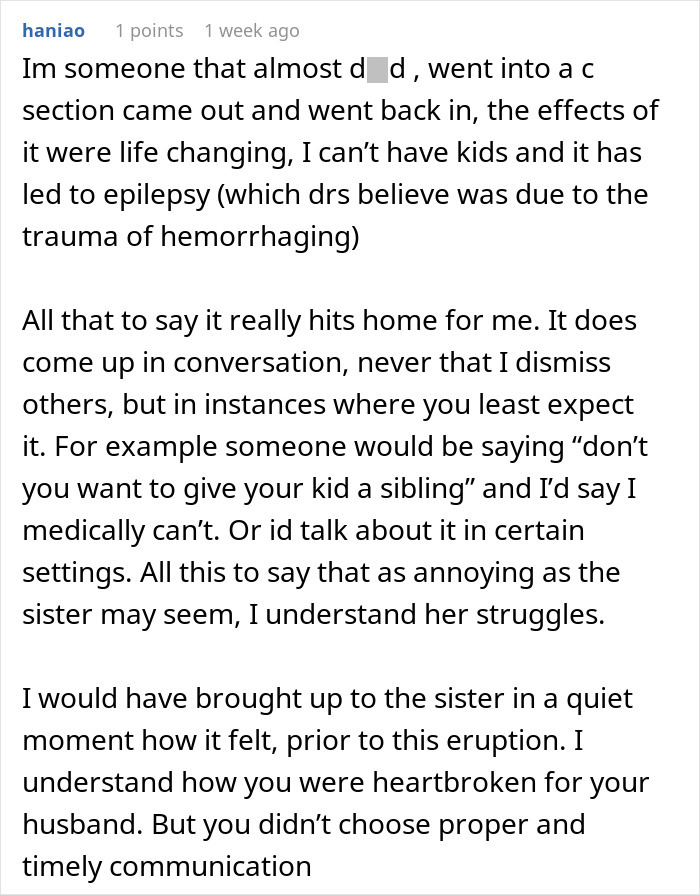 Woman Has Enough Of Sister&rsquo;s Traumatic Birth Story She Mentions All The Time, Fears She Might&rsquo;ve Overreacted