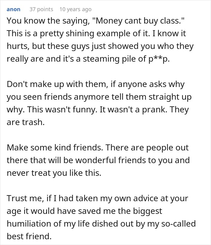 Broke Guy Humiliated In Public By Wealthy Buddies, Decides He Needs New Friends As They Call It &ldquo;Banter&rdquo;