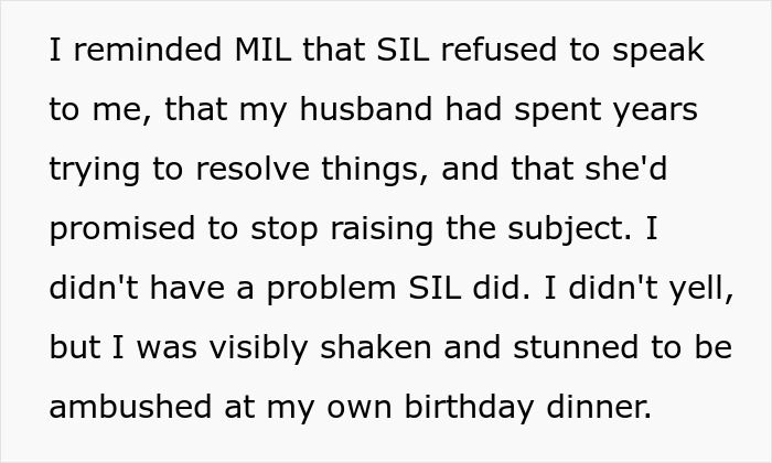 Woman Goes To Her Birthday Dinner Expecting Cake, Gets An Allergy Scare And A Family Ban Instead
