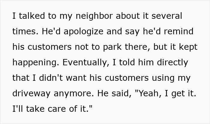 Guy Gets Tired Of Hosting Neighbor&rsquo;s Customers For Free, Slaps A $10 Parking Price Tag On His Driveway