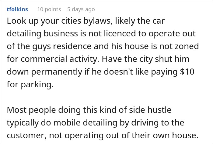 Guy Gets Tired Of Hosting Neighbor&rsquo;s Customers For Free, Slaps A $10 Parking Price Tag On His Driveway