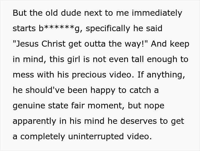 Man Yells At Little Girl For Blocking His Video At State Fair, Gets Called Out By Stranger Man Yells At Little Girl For Blocking His Video At State Fair, Gets Called Out By Stranger