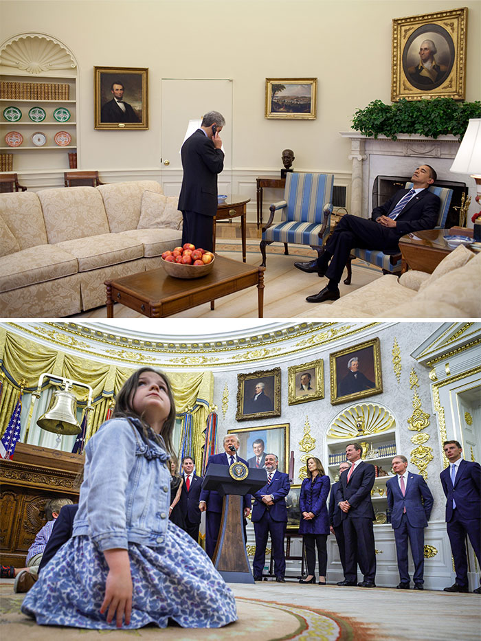 12 Viral Side-By-Side Photos Of Obama And Trump’s Oval Offices As People Make Brutal Comparisons 12 Viral Side-By-Side Photos Of Obama And Trump’s Oval Offices As People Make Brutal Comparisons