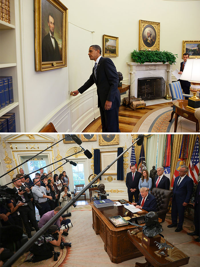 12 Viral Side-By-Side Photos Of Obama And Trump’s Oval Offices As People Make Brutal Comparisons 12 Viral Side-By-Side Photos Of Obama And Trump’s Oval Offices As People Make Brutal Comparisons