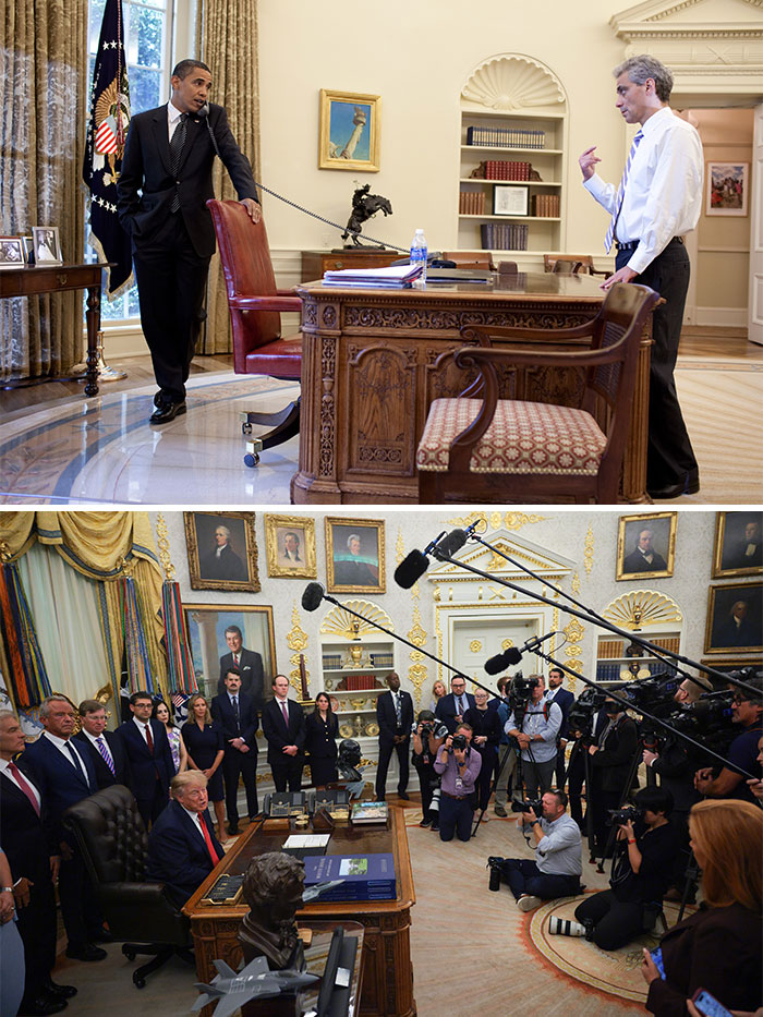 12 Viral Side-By-Side Photos Of Obama And Trump’s Oval Offices As People Make Brutal Comparisons 12 Viral Side-By-Side Photos Of Obama And Trump’s Oval Offices As People Make Brutal Comparisons