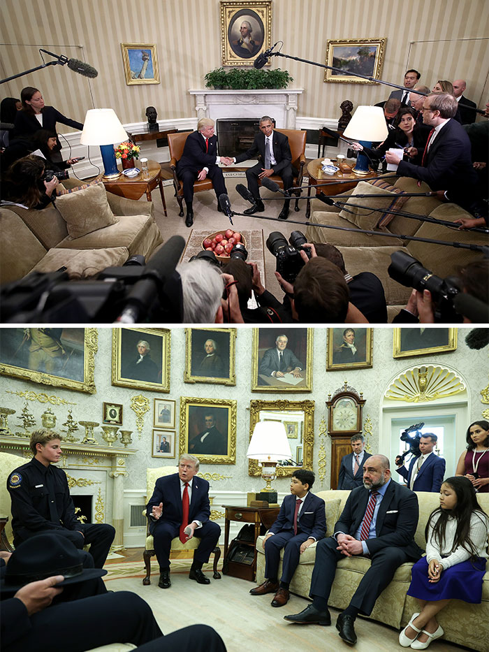 12 Viral Side-By-Side Photos Of Obama And Trump’s Oval Offices As People Make Brutal Comparisons 12 Viral Side-By-Side Photos Of Obama And Trump’s Oval Offices As People Make Brutal Comparisons