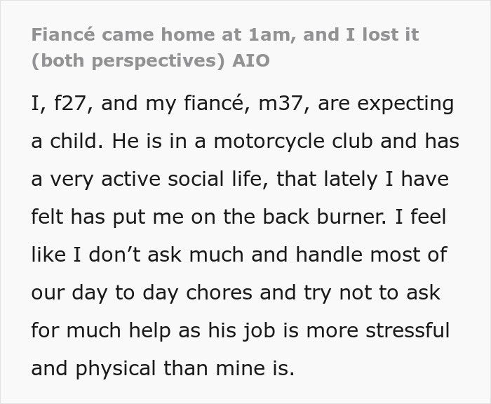 Fianc&eacute; Comes Home At 1 am For The 5th Time In The Month, Pregnant Partner Reaches Breaking Point