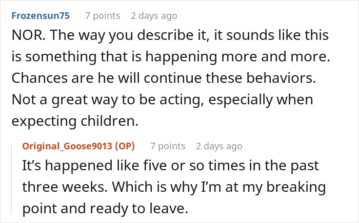 Fianc&eacute; Comes Home At 1 am For The 5th Time In The Month, Pregnant Partner Reaches Breaking Point