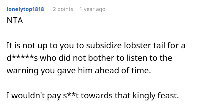 Guy Stands Firm When Friend Tries To Make His Lobster Splurge Everyone&rsquo;s Problem, Friendship Suffers