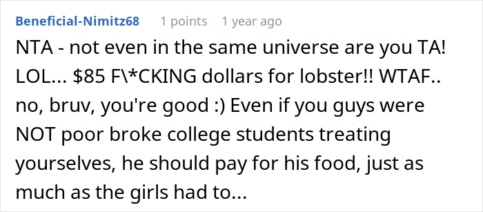 Guy Stands Firm When Friend Tries To Make His Lobster Splurge Everyone&rsquo;s Problem, Friendship Suffers